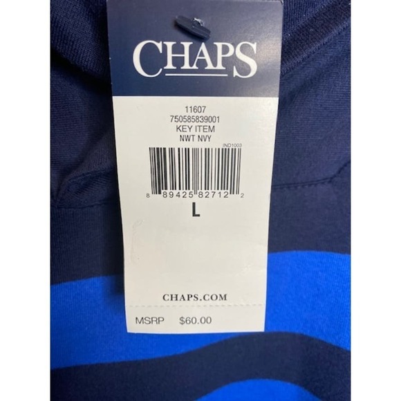 Chaps Men's Pull over Long Sleeve Top - Picture 3 of 5